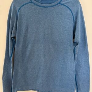 Lululemon Long Sleeve Shirt Mens Small Blue Athletic Training Top